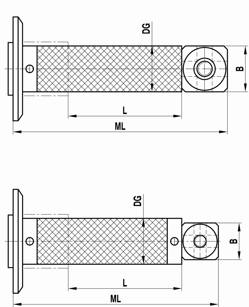 M5 удлинитель для адаптерной пластины, углепластик, ML 126.5 мм, DG/D 20 мм, для систем ZEISS A-5555-1982